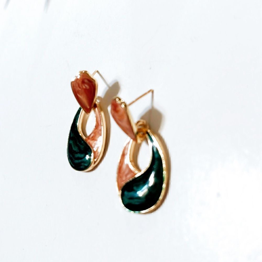 Geo dangle  earrings  S288 - Picture 3 of 4